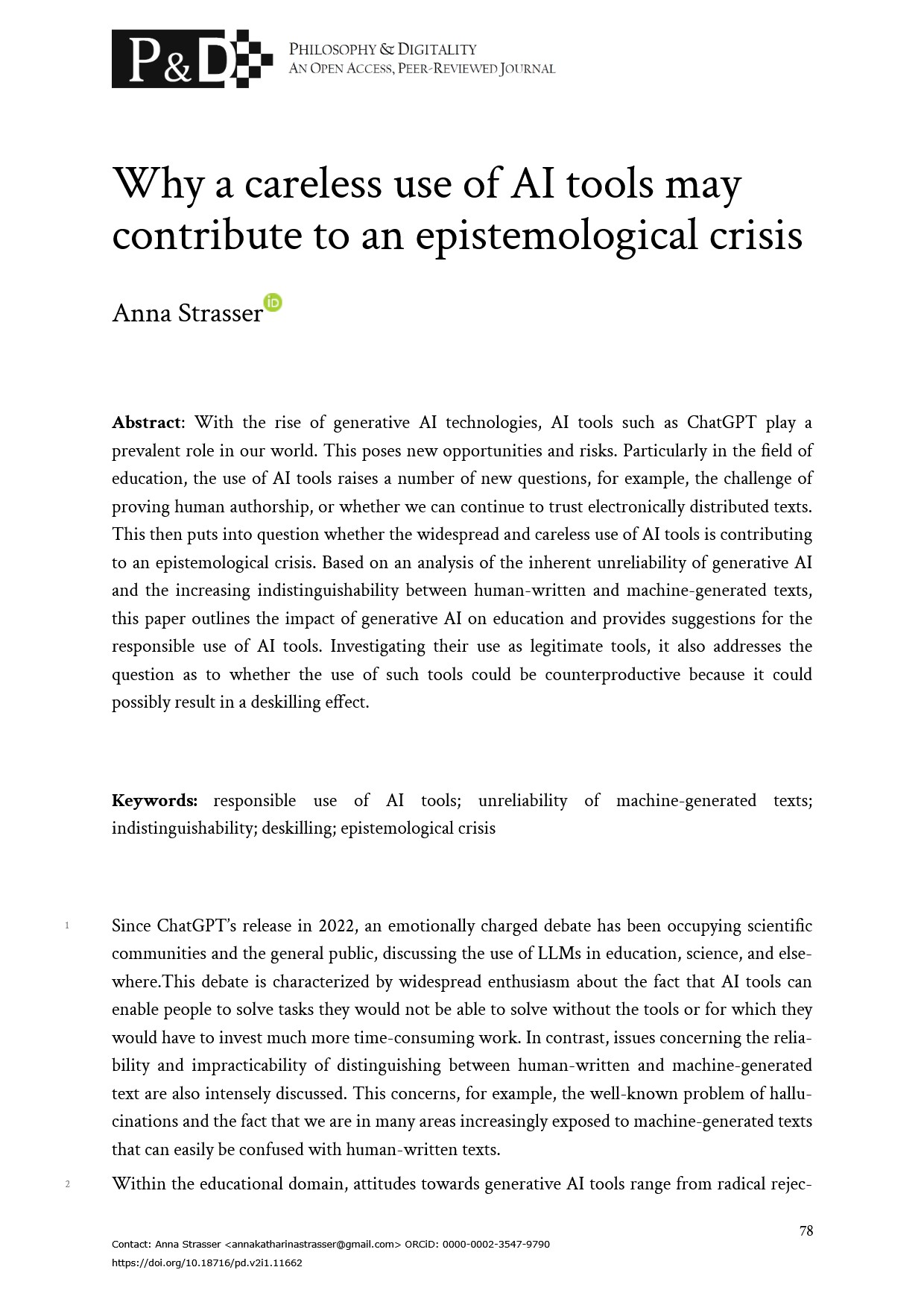 Philosophy & Digitality Journal Cover